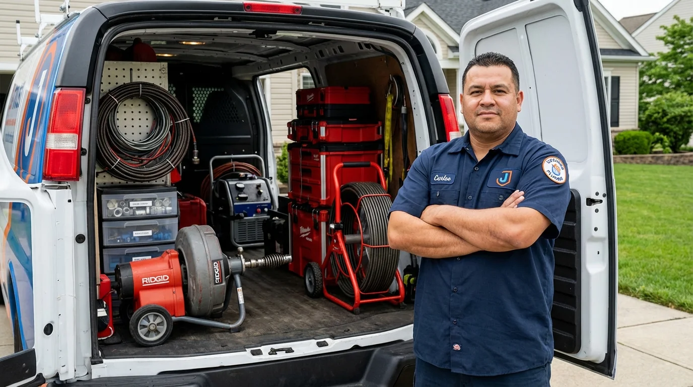 Professional drain cleaning equipment and Johns Plumbing LLC plumber in Washougal