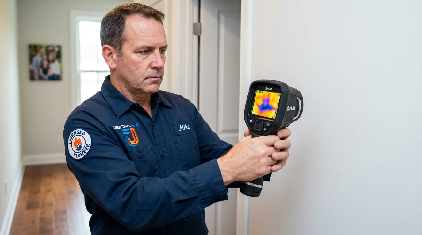 Thermal imaging leak detection by Johns Plumbing LLC in Washougal
