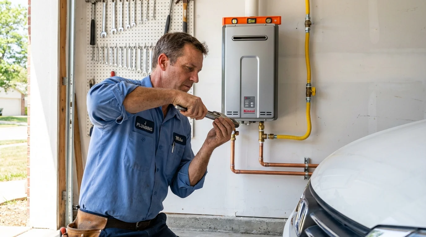 Tankless water heater installation by a Johns Plumbing LLC plumber in Washougal